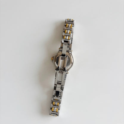 Gucci 1990s Date Round Dial Two Tone Watch