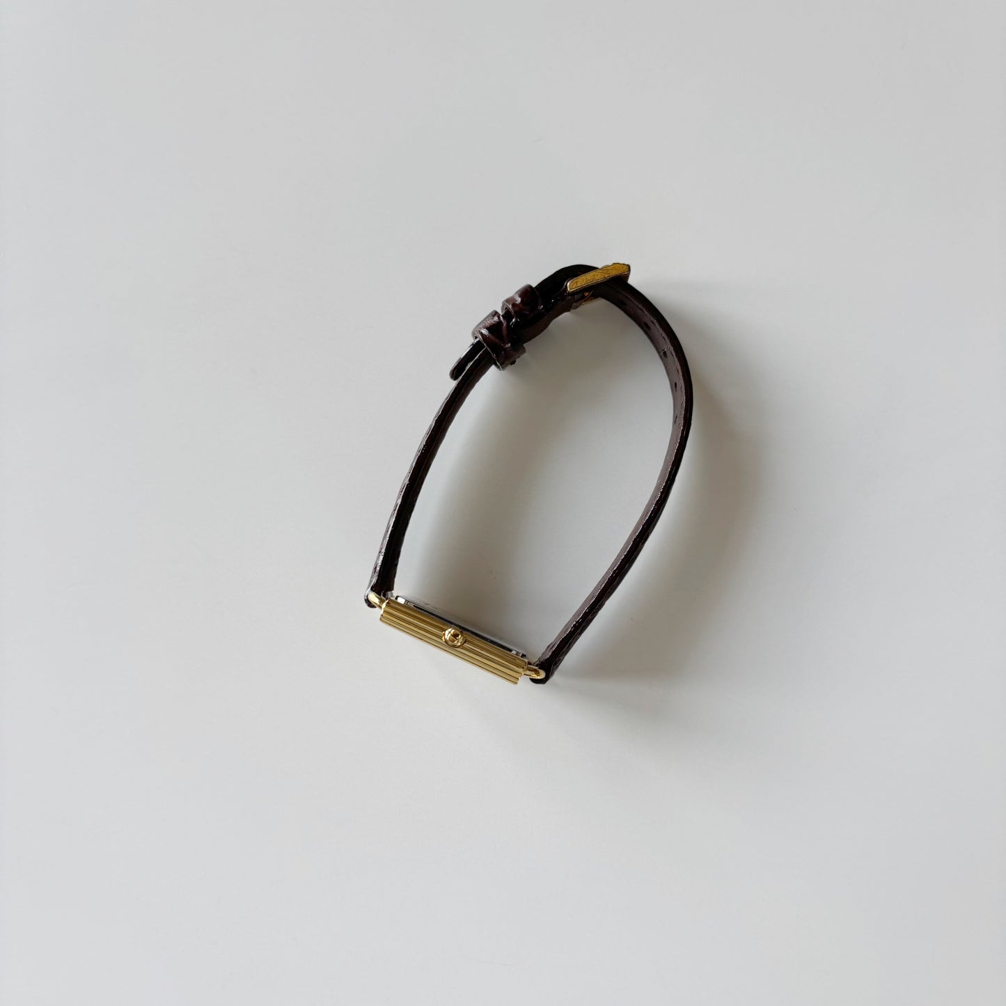 Dior 1990s CD Logo Tank Gold Plated Watch