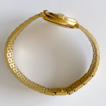 Gucci 1990s Gold Plated Date Watch