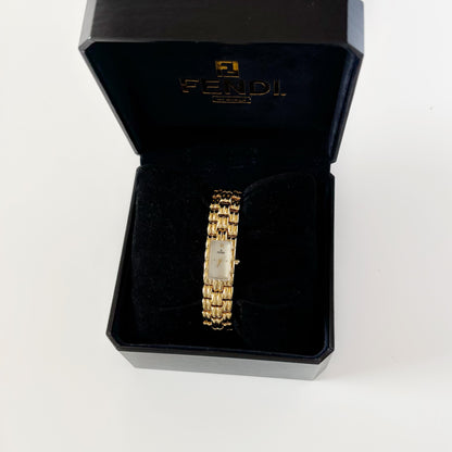 Fendi 1990s Gold Plated Watch