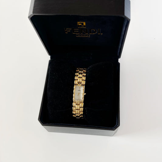 Fendi 1990s Gold Plated Watch