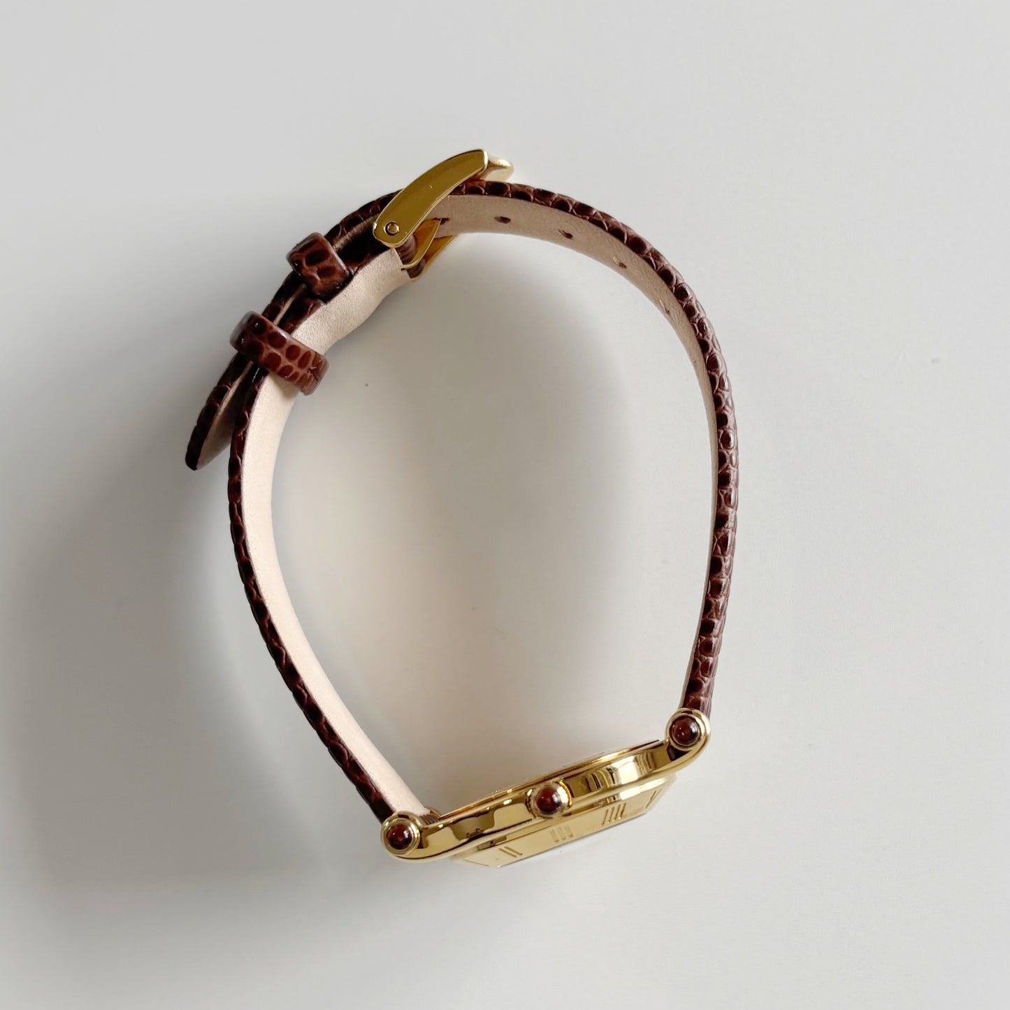 Gucci 1990s Gold Dial Gold Plated Watch