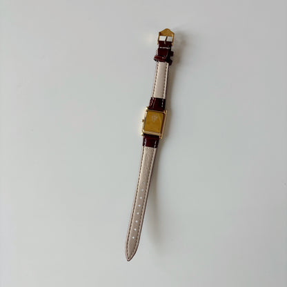 Gucci 1990s Tank Gold Plated Watch
