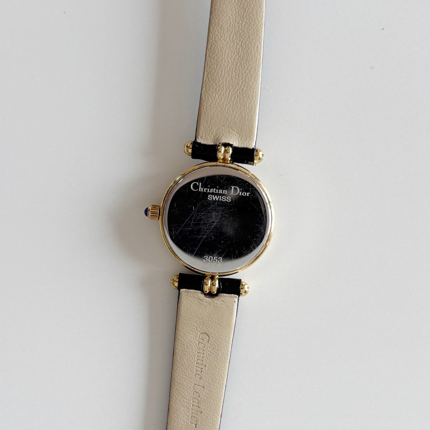 Dior 1990s Seashell Dial Gold Plated Watch