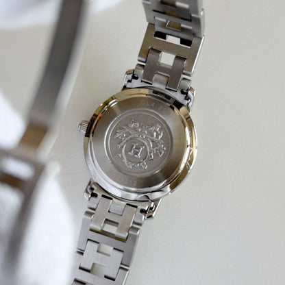 Hermes 1990s Clipper Date Round Dial Watch
