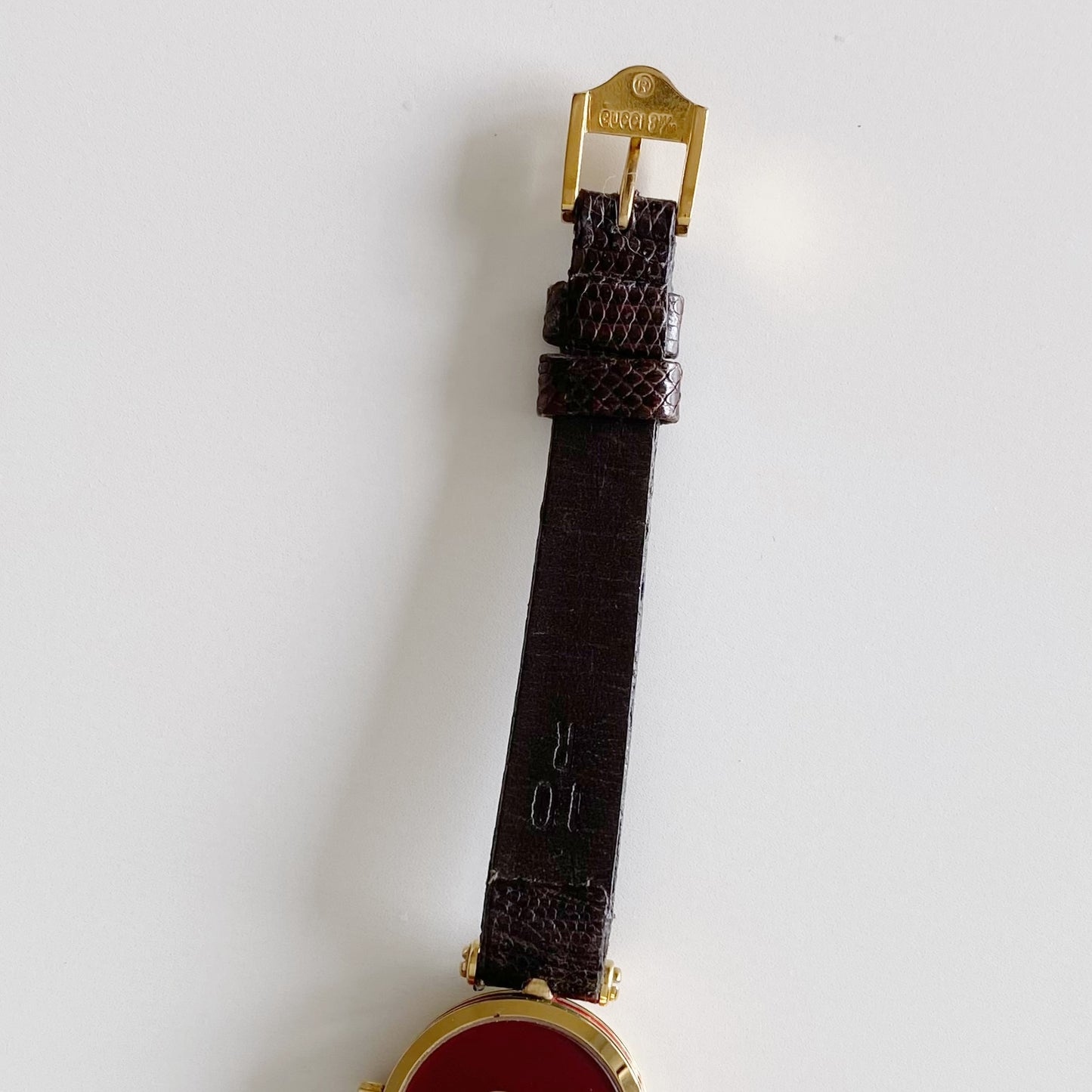 Gucci 1990s Gold Plated Round Watch