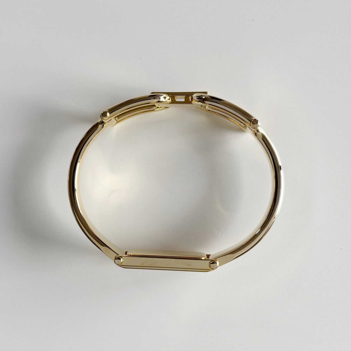 Gucci 1990s  Gold Dial Gold Plated Bangle Watch