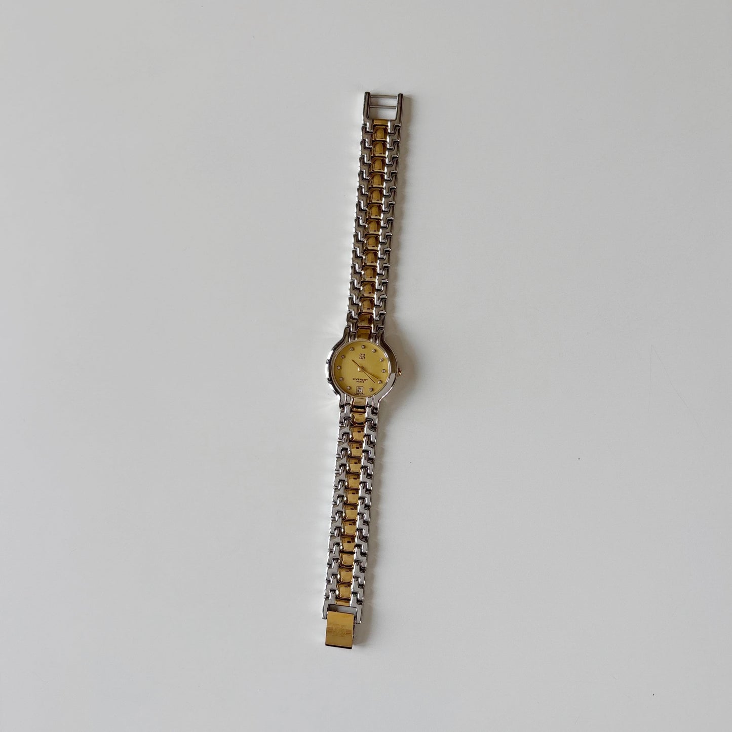 Givenchy 1990s Round Dial Two Tone Watch