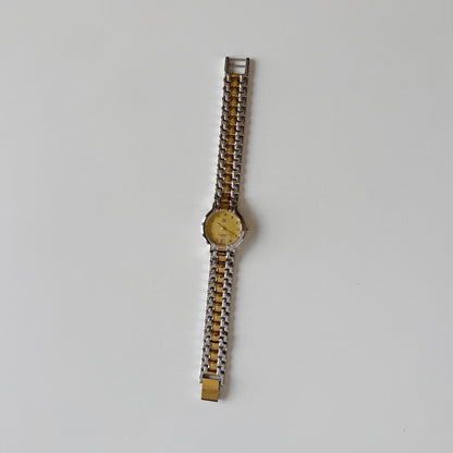 Givenchy 1990s Round Dial Two Tone Watch