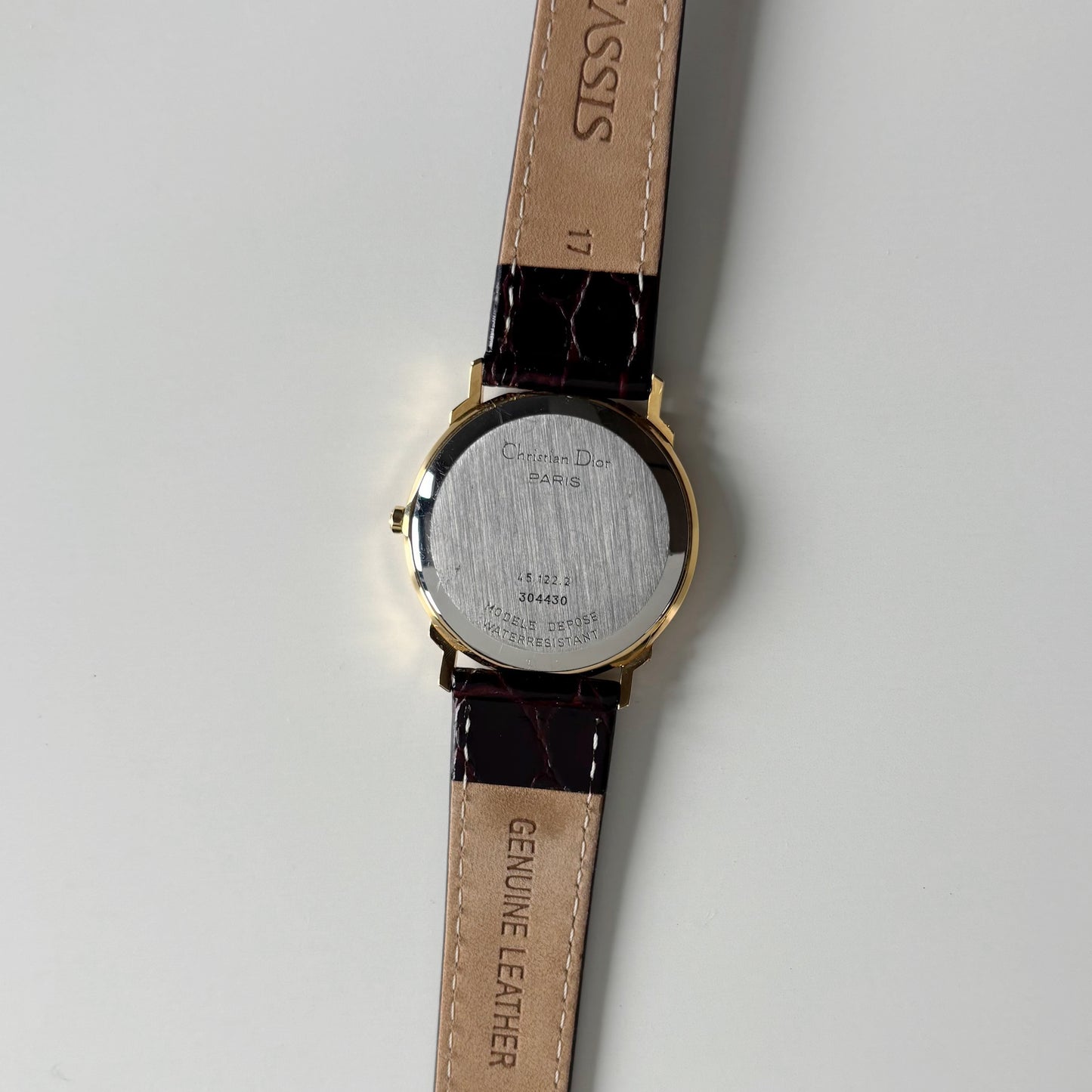 Dior 1990s Round Dial Date Gold Plated Watch (Large)