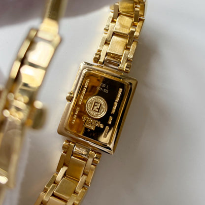Fendi 1990s Tank Gold Plated Watch Limited Edition (only 2,500 pieces made)