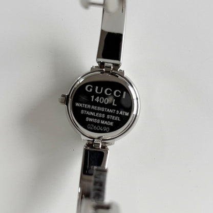 Gucci 1990s Round Dial Stainless steel Bangle Watch
