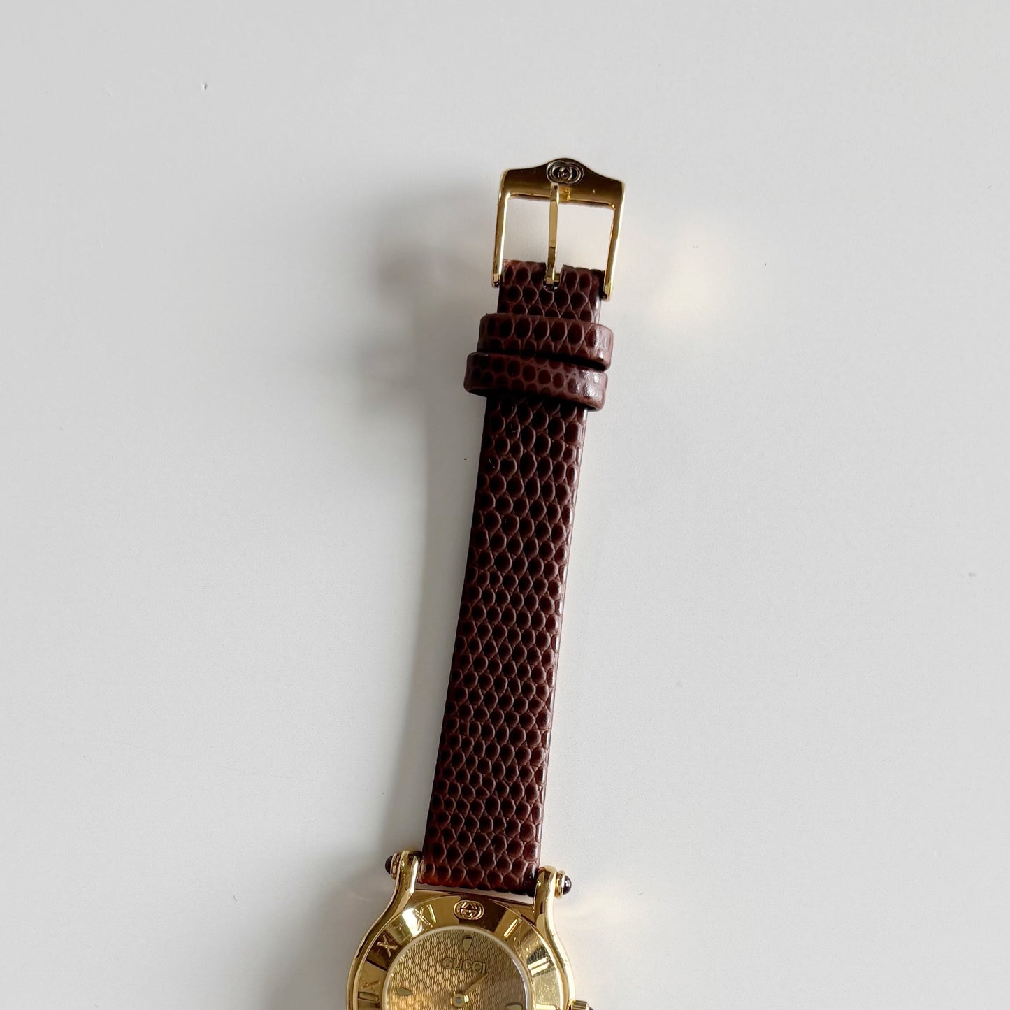 Gucci 1990s Gold Dial Gold Plated Watch