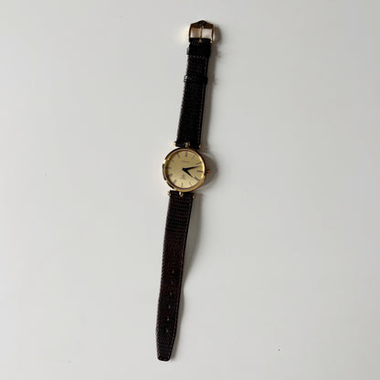 Gucci 1980s Sherry Round Dial Gold Plated Watch (Large)