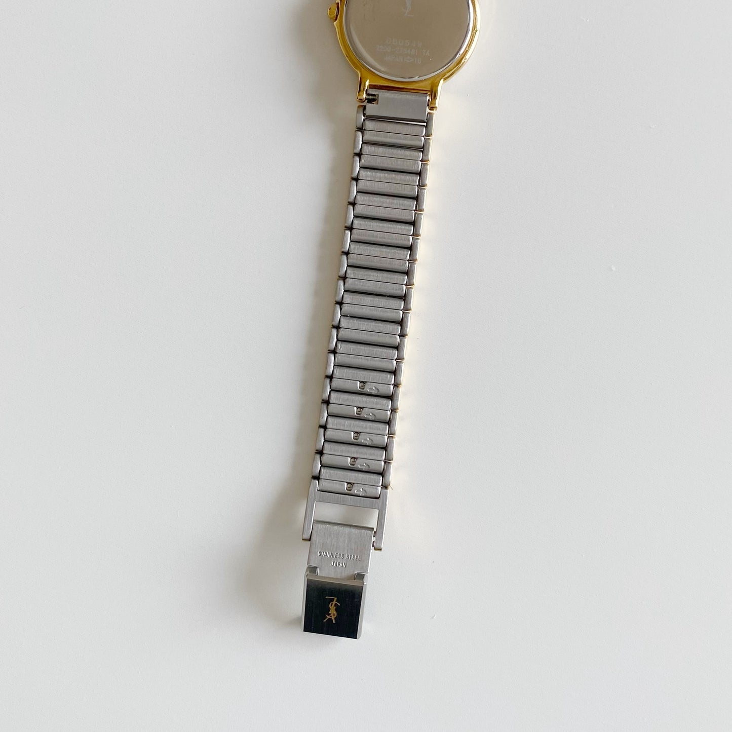 Yves Saint Laurent 1990s Round Dial Two Tone Watch