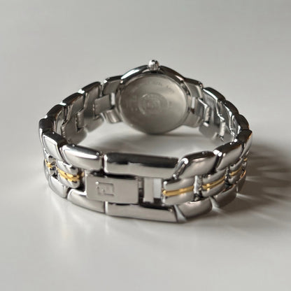 Fendi 1990s Seashell Dial Date Two Tone Watch