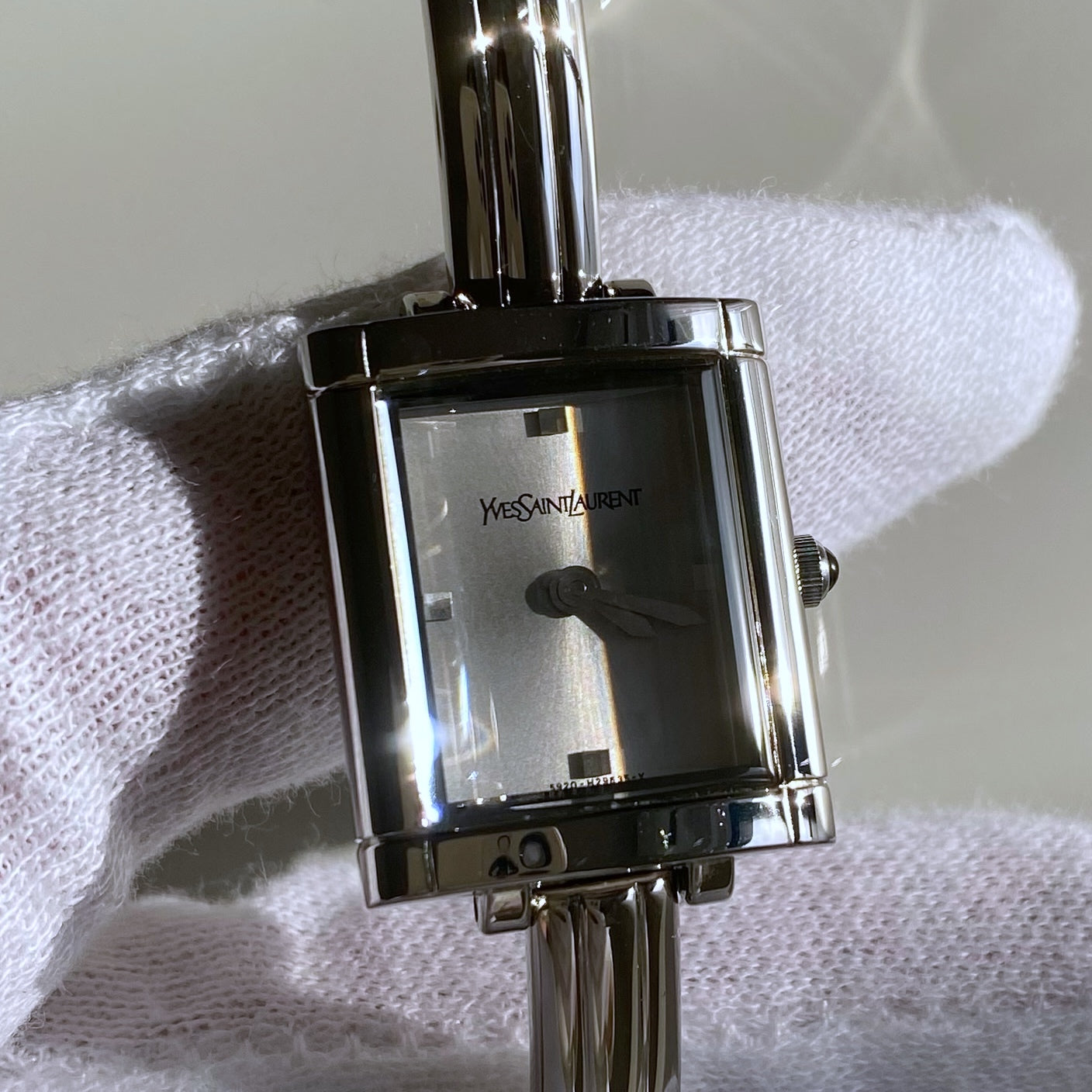 Yves Saint Laurent 1990s  Silver Bangle Watch