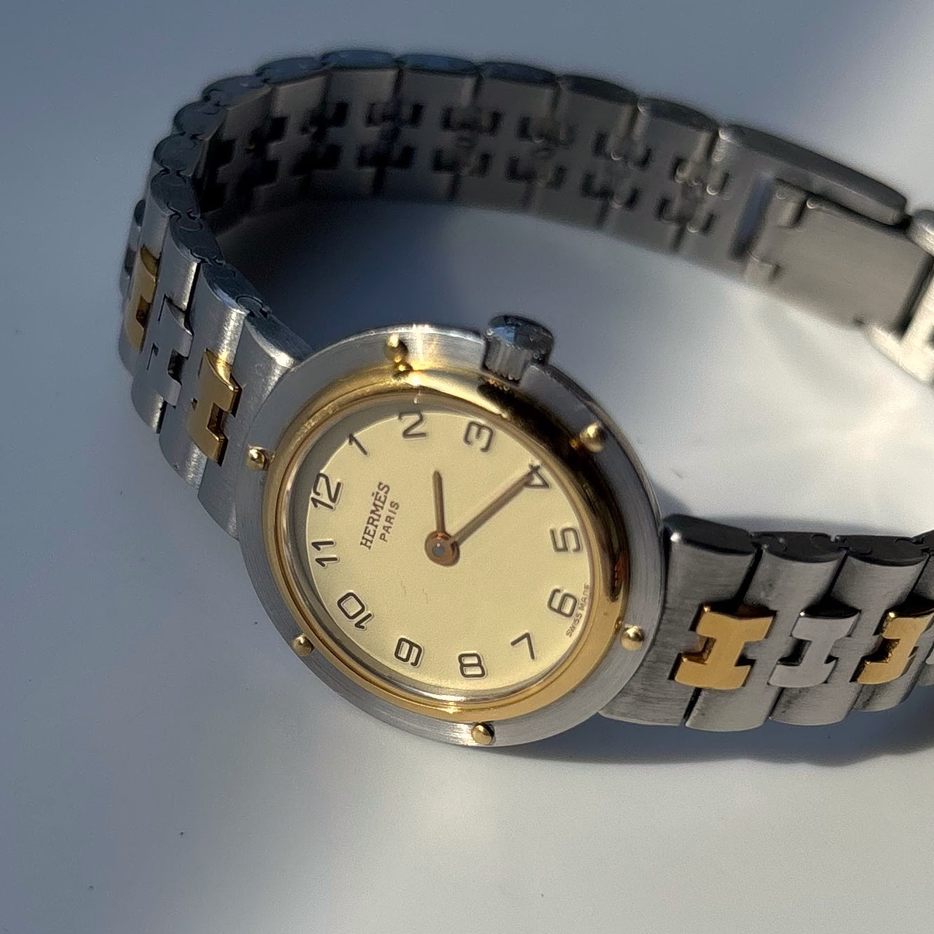 Hermes 1990s Olympia Two Tone Watch