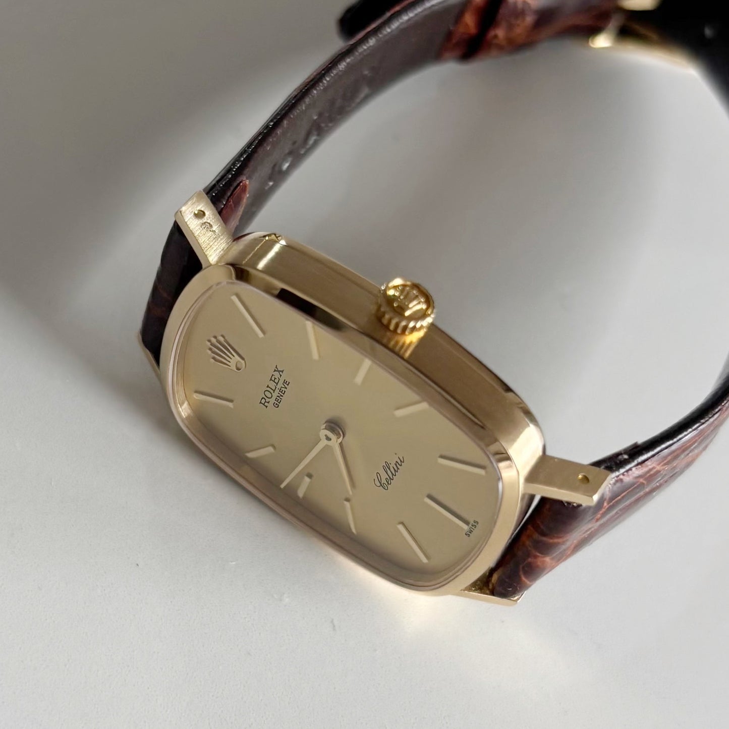 Rolex 1975 Cellini 18K Case Manual Wind Watch