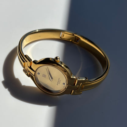 Givenchy 1990s Gold Plated Bangle Watch