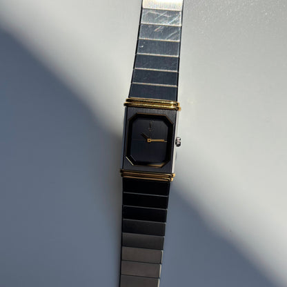 Yves Saint Laurent 1990s Reverso Two Tone Watch