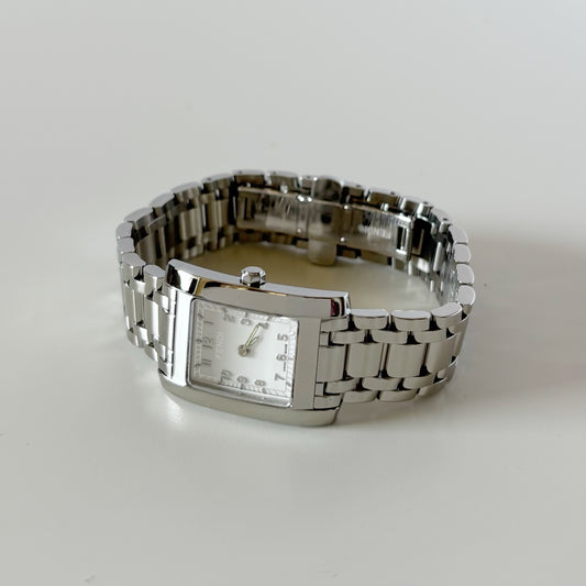 Fendi 1990s Tank Stainless Steel Watch