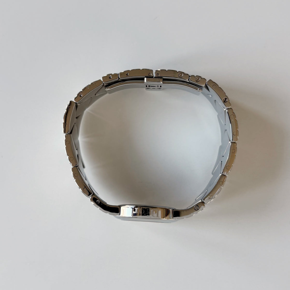 Dior 1990s Seashell Round Dial Stainless Steel Watch