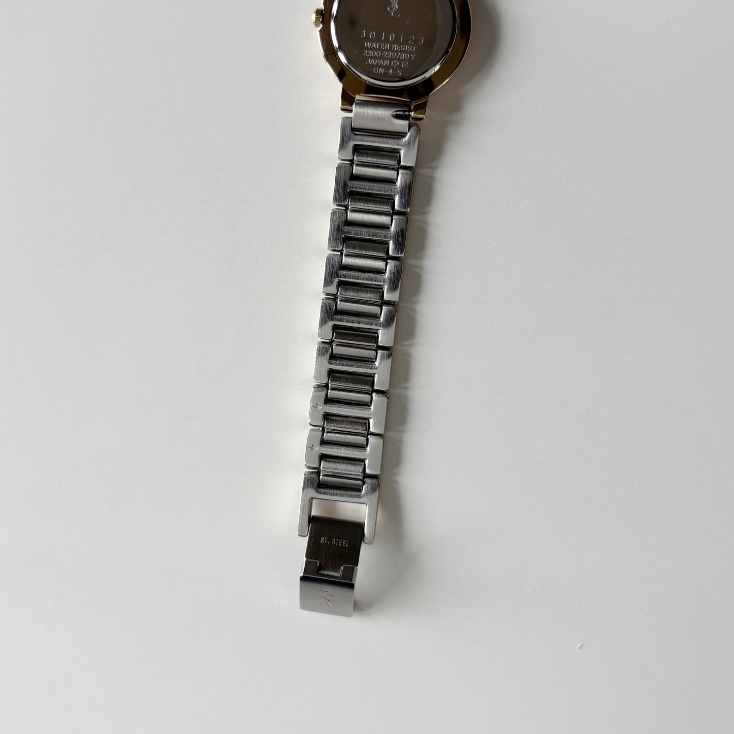 Yves Saint Laurent 1990s Round Dial Two Tone Watch