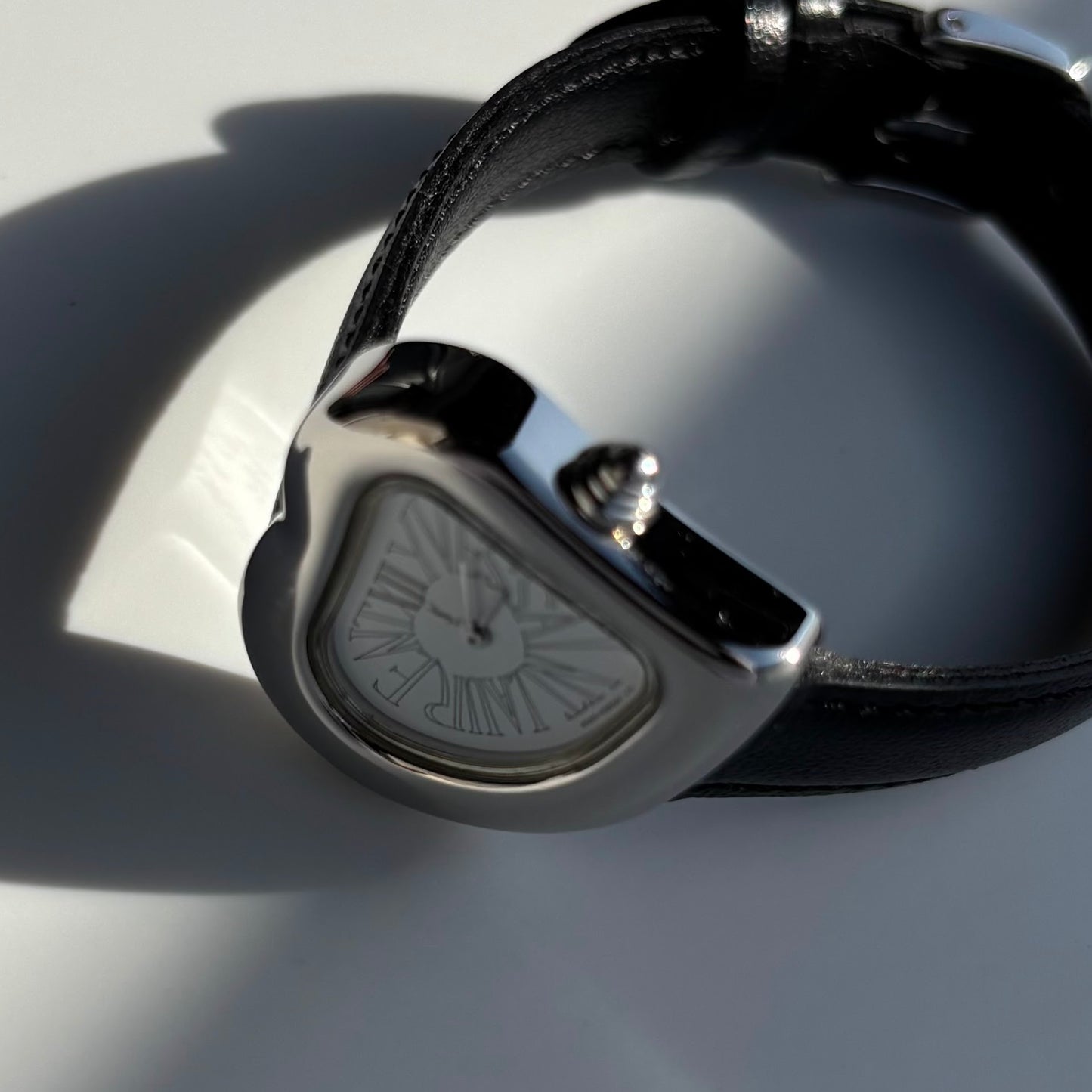 Yves Saint Laurent 1990s Heart Shaped Dial Silver Watch