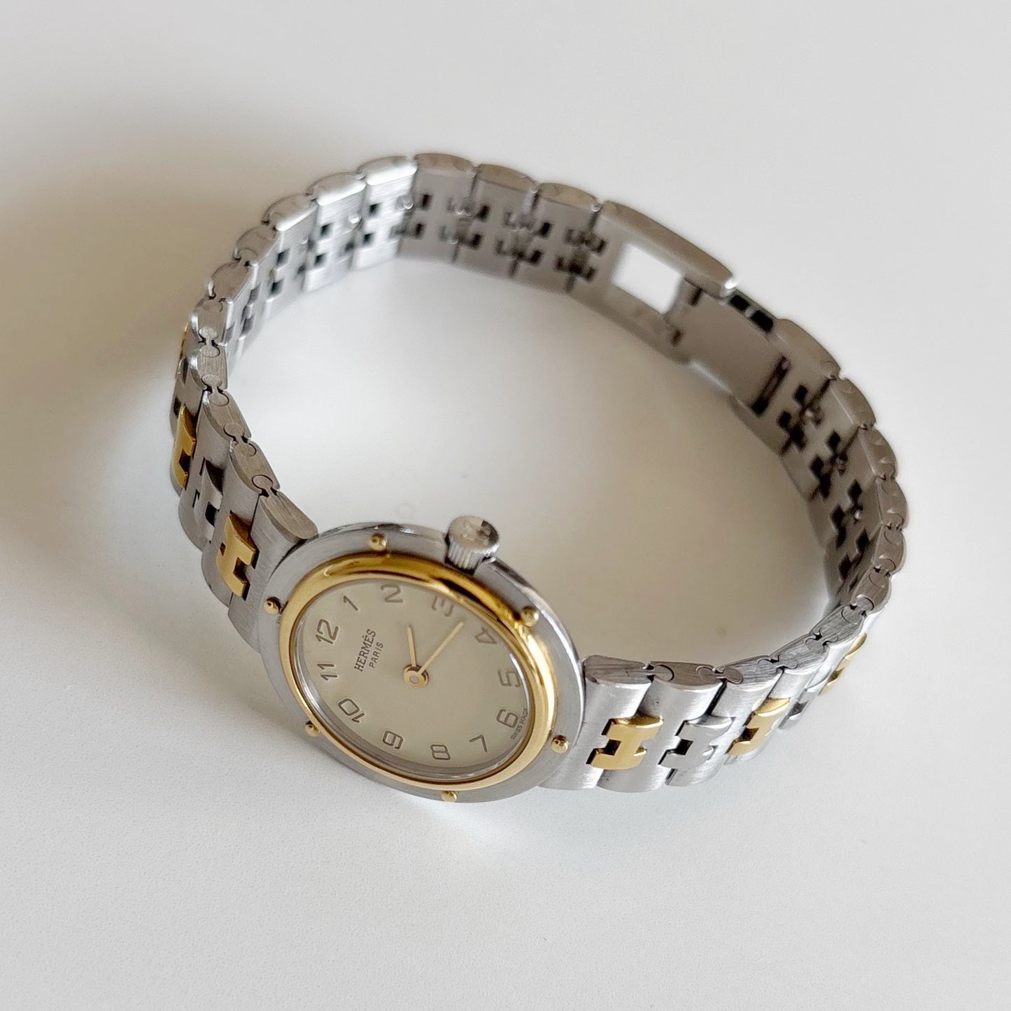 Hermes 1990s Olympia Two Tone Watch