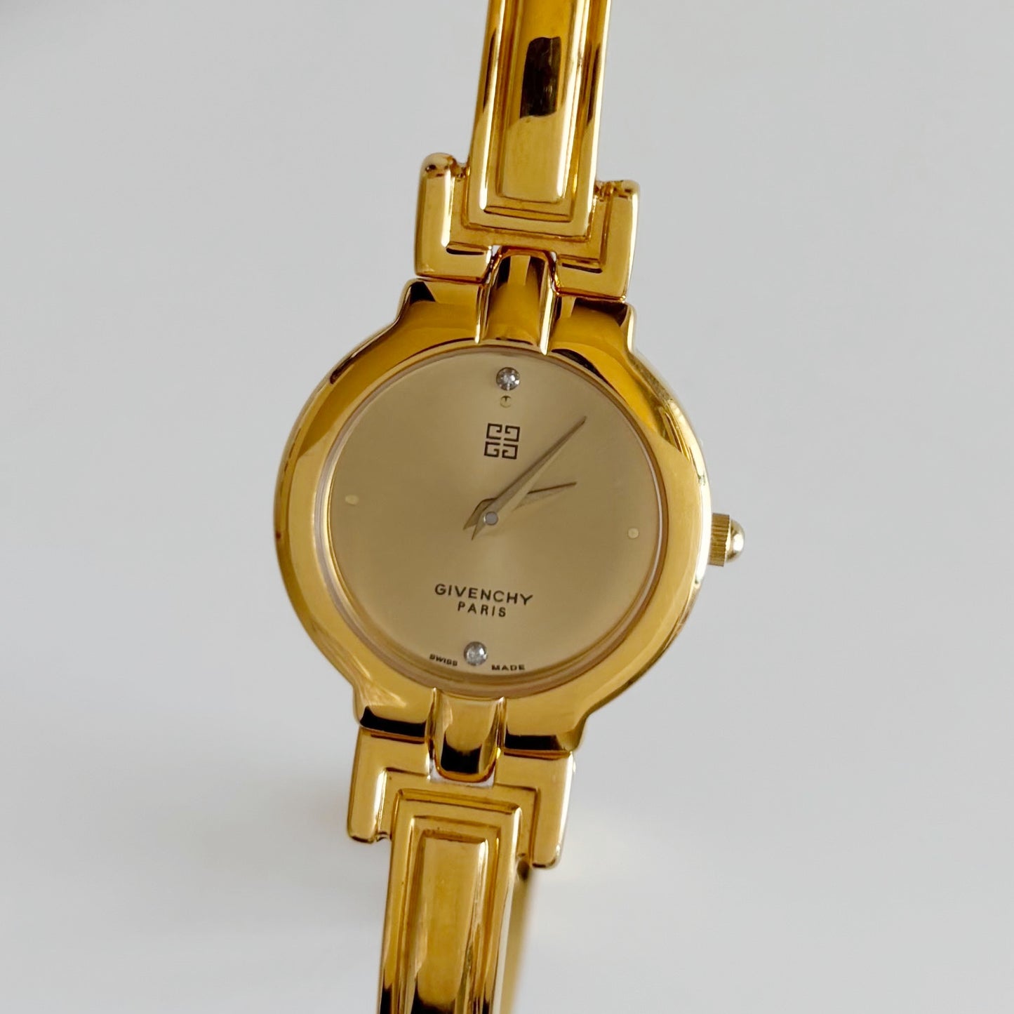 Givenchy 1990s Gold Plated Bangle Watch