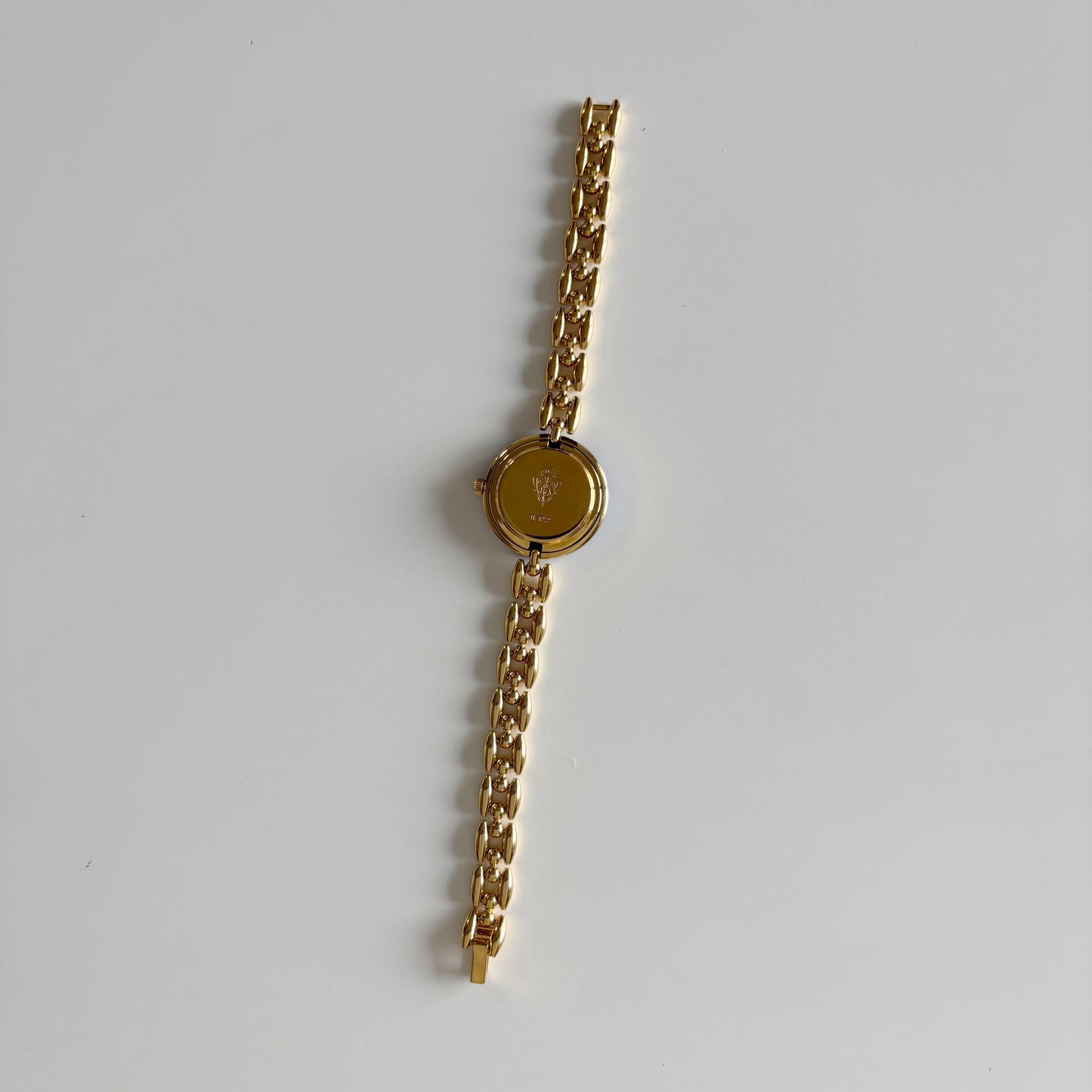 Gucci 1990s Interchangeable Bezel Gold Plated Rice Chain Watch with 6 bezels, case (172mm)
