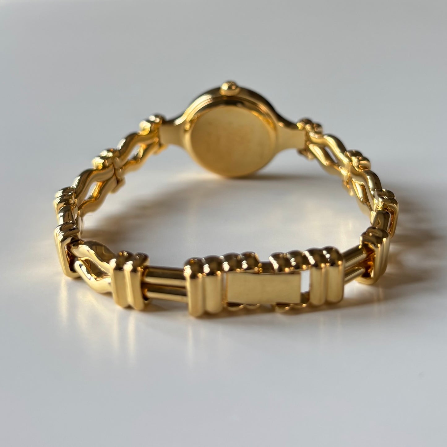 Burberry 1990s Seashell Dial Gold Plated Watch