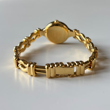 Burberry 1990s Seashell Dial Gold Plated Watch
