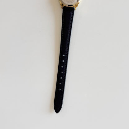 Dior 1990s Round Dial Date Gold Plated Watch