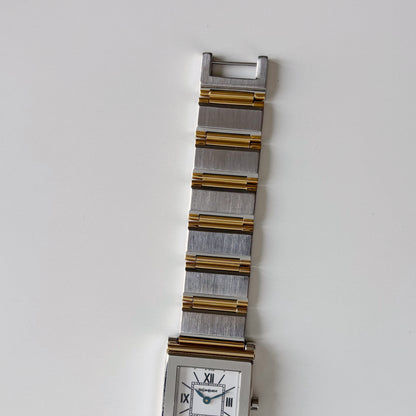 Yves Saint Laurent Square Dial Gold Plated Two Tone Watch