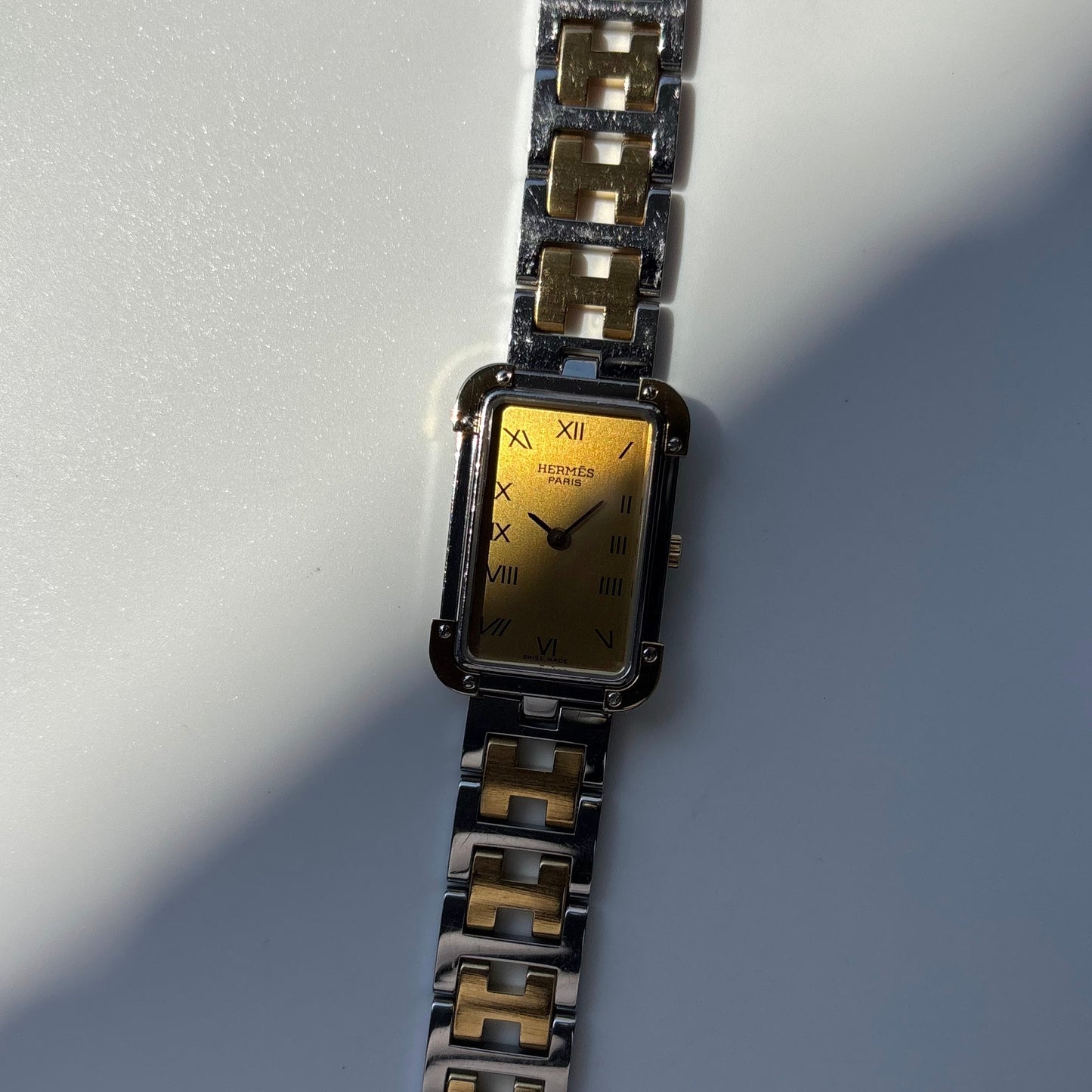 Hermes 1990s Croisier Two Tone Watch