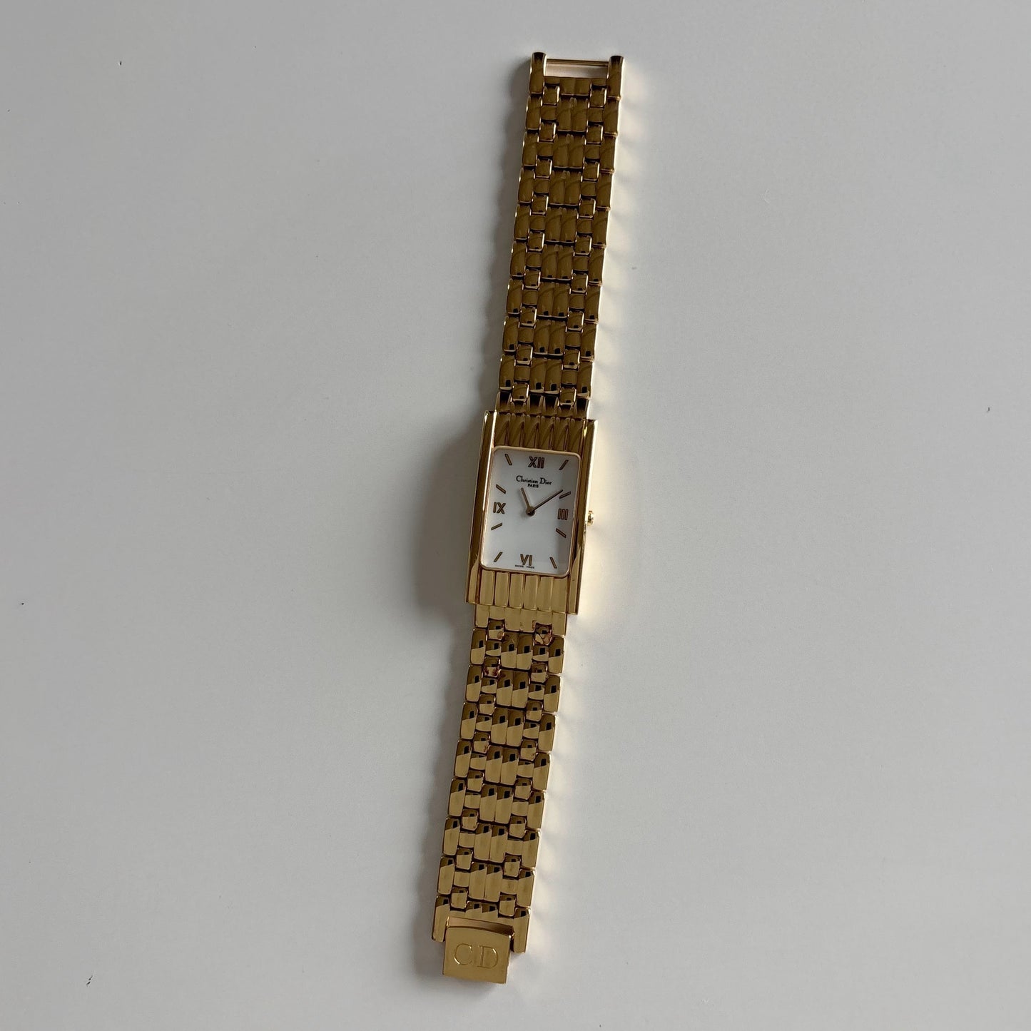 Dior 1990s Tank Gold Plated Watch (Large)