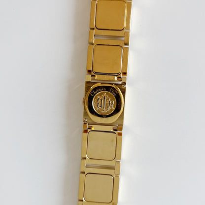 Dior 1990s La Parisienne Interchangeable Strap Gold Plated Watch