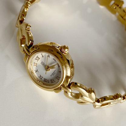 Givenchy 1990s Round Dial Gold Plated Watch