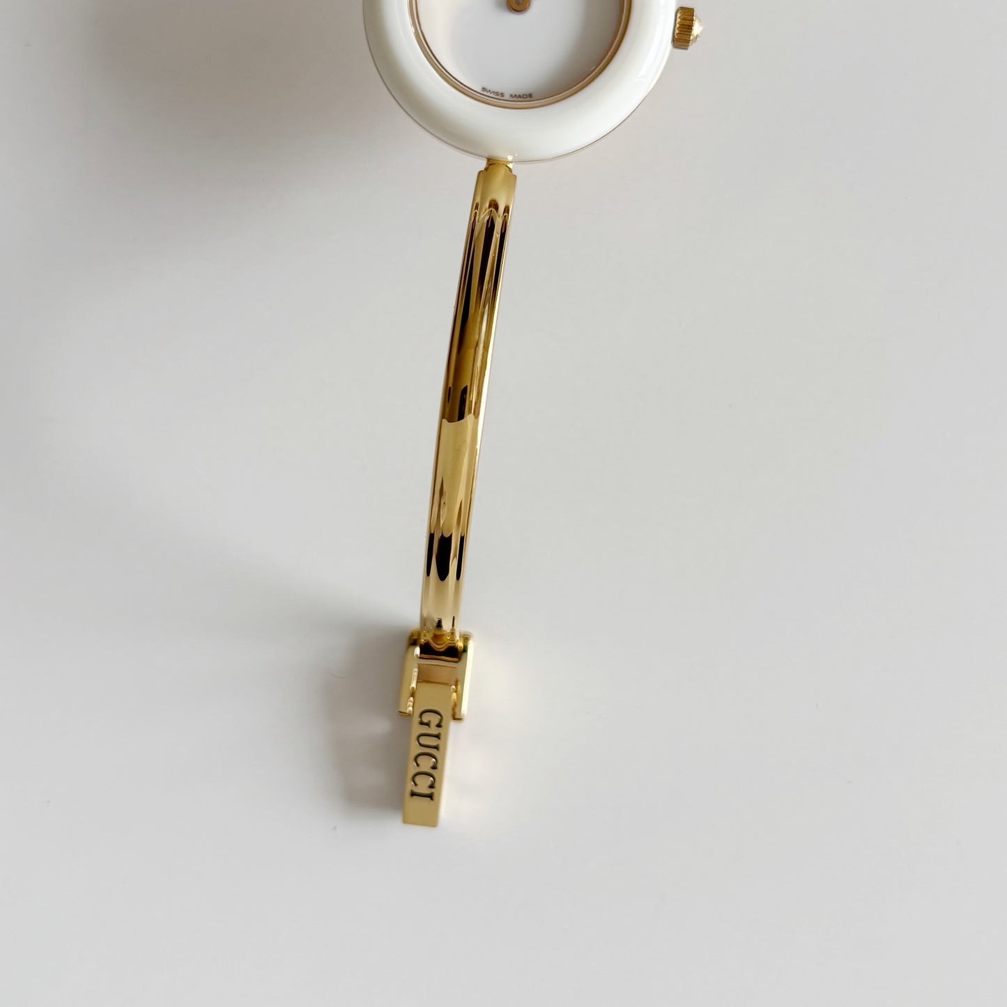 Gucci 1990s Interchangeable Bezel Gold Plated Watch with 12 bezels, case (Small)