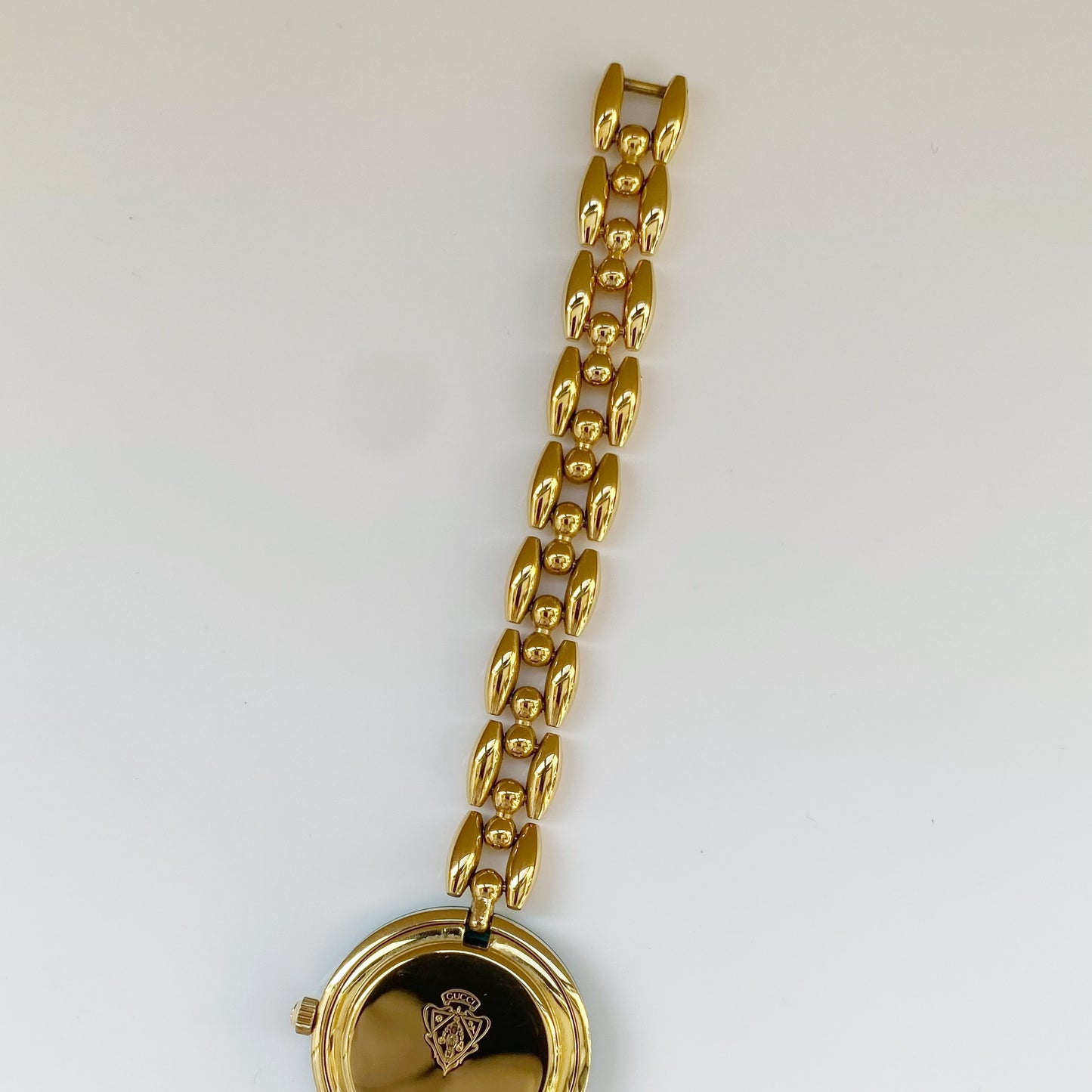 Gucci 1990s Interchangeable Bezel Gold Plated Watch with 6 bezels, case