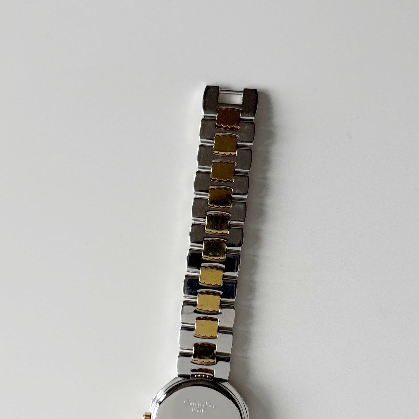 Dior 1990s Octagon Dial Two Tone Gold Plated Watch