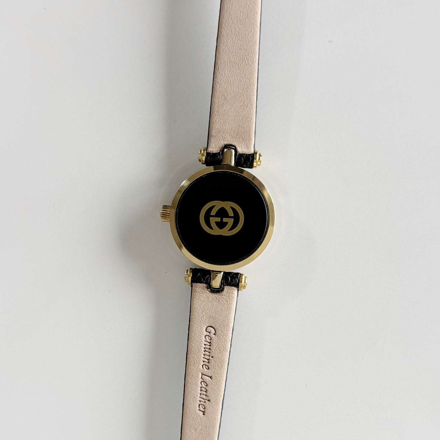 Gucci 1990s Round Dial Gold Plated Watch