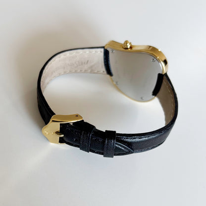 Yves Saint Laurent 1990s Heart Shaped Gold Plated Watch