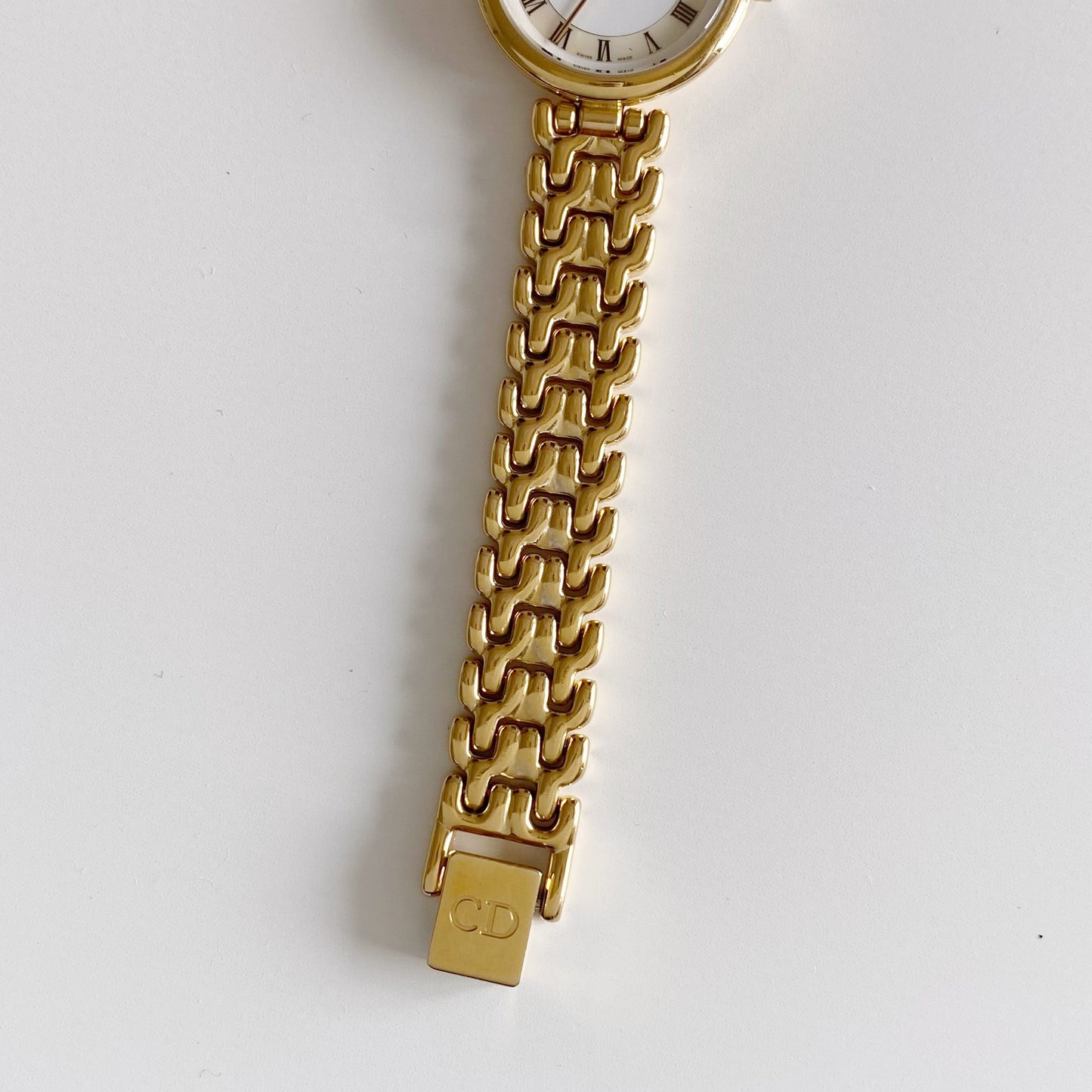 Dior 1990s Seashell Dial Round Watch