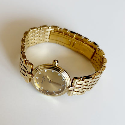 Dior 1990s Round Dial Gold Plated Watch