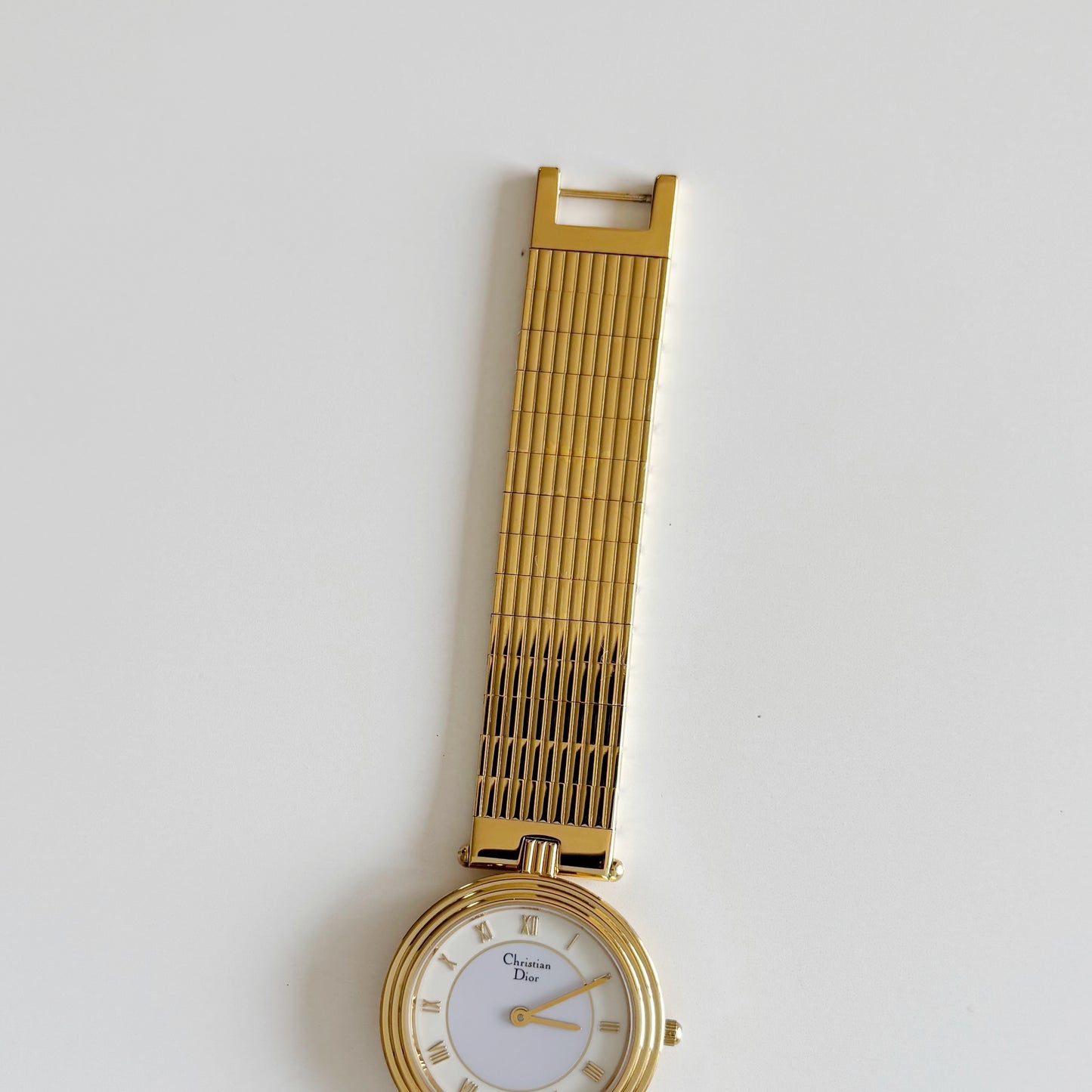 Dior 1990s Round Dial Gold Plated Watch (Large)