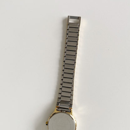 Yves Saint Laurent 1990s Moon Phase Two Tone Watch