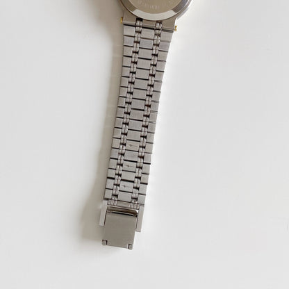 Gucci 1990s Date Round Dial Two Tone Watch (Large)